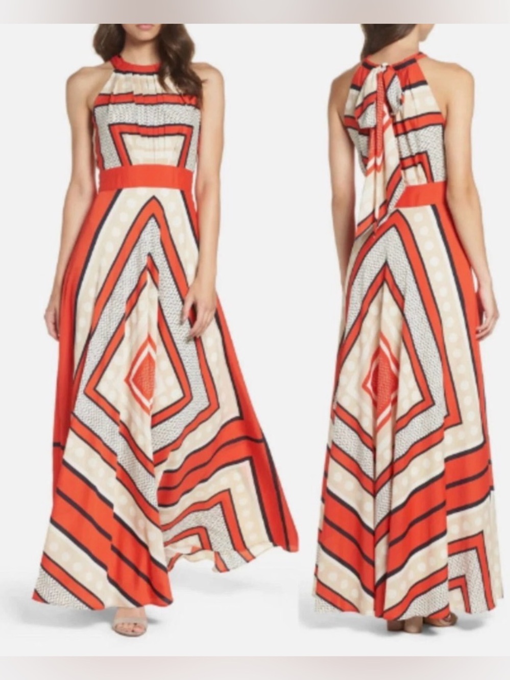 Eliza J Geometric Maxi Dress